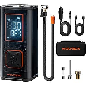 WOLFBOX 150PSI Heavy Duty (Dual Cylinder) Tire Inflator $37 + Free S&H