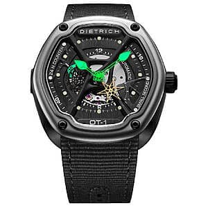Men's Dietrich Organic Time 46mm Automatic Skeleton Watch $199 + Free S&H
