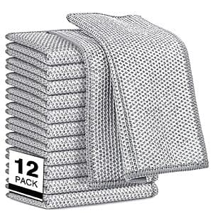 Prime Members: 12-pk 7"x8" AIDEA Non-Scratch Wire Dishcloths $4 + Free Shipping