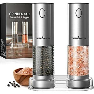 110ml ThermoMaven Rechargeable Salt & Pepper Grinder Set $20 + Free S&H