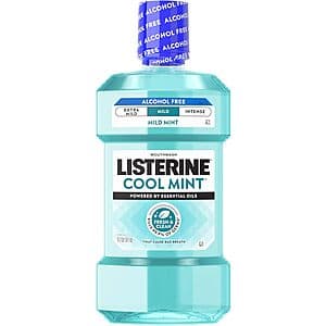 Select Amazon Accts: 33.8oz. Listerine Cool Mint Alcohol-Free Mouthwash (Mint) $3.55 w/ S&S