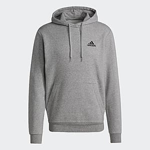 adidas Men's Essentials Fleece Hoodie (Medium Gray Heather/Black) $12.60 + Free S&H