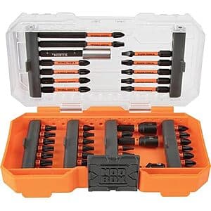 40-Pc. Klein Tools 33801 Impact Driver Bit Set w/ Magnetic Nut Drivers $20