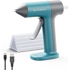 Tilswall Cordless Rechargeable Hot Glue Gun $15