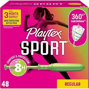 48-pk Playtex Sport Tampons (Various) $7 w/ S&S