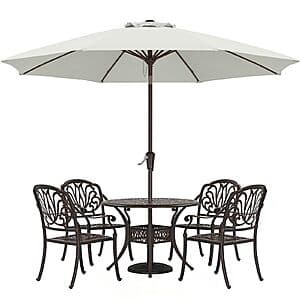 ABCCANOPY Outdoor Windproof Table Umbrella w/ Push Button Tilt & Crank (various) from $28.95