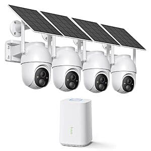 4-Cam ELYSOO 2K/4MP Home Security Solar Camera System w/ 64GB Local Storage $130 + Free S&H