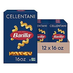12-Pack 16-Oz Barilla Pasta (Cellentani) $9.35 w/ Subscribe & Save