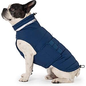 Mklhgty Dog Coat Warm Winter Jacket w/ Reflective Turtleneck (various) from $15