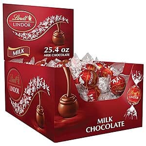 60-Count Lindt Lindor Milk Chocolate Candy Truffles (25.4-Oz Total) $13.90 & More w/ Subscribe & Save