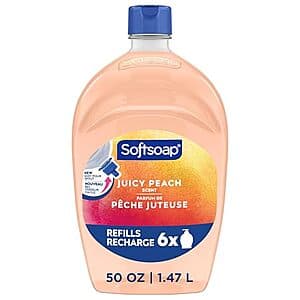 50-Oz Softsoap Antibacterial Liquid Hand Soap Refill (Juicy Peach Scent) $3.70 w/ S&S & More