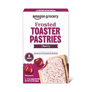 8-Count 1.7-Oz Amazon Grocery Frosted Toaster Pastries (Cherry) $1.05 w/ Subscribe & Save