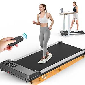 4-Mode Patbrela Walking Pad Treadmill w/ 15 Degree Incline (Silver or Pink) $89.95 + Free Shipping