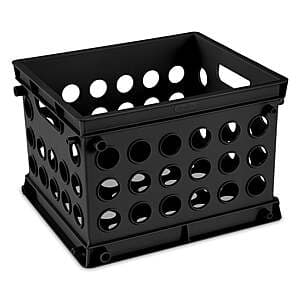 9" Sterilite Multi-Purpose Plastic Mini Crate Storage Bin (Black) $1.65 + Free Pickup