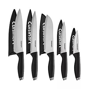 10-Pc Cuisinart Stainless Steel Knife Set w/ Blade Guards (Black) $14 + Free Pickup