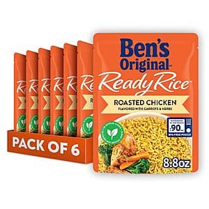 6-Pack 8.8-Oz Ben's Original Ready Rice (Roasted Chicken) $4.65 w/ Subscribe & Save
