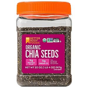 Select Accounts: 20-Oz BetterBody Foods Organic Chia Seeds $5.70 w/ S&S