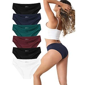 6-pk Wayiqe Women's Seamless No Show Stretch Underwear (multicolor) from $6.65