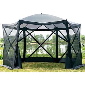 11.5' x 11.5' Ever Advanced Pop-Up Screen House Gazebo Tent w/ 3-Minute Setup $130