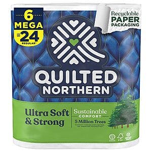 6-Count Quilted Northern Ultra Soft & Strong Mega Rolls Toilet Paper $5.60 w/ Subscribe & Save