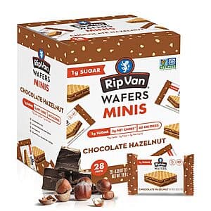 28-Count Rip van Wafels Mini Wafer Cookies (Dark Chocolate or Chocolate Hazelnut) $10.80 w/ Subscribe & Save
