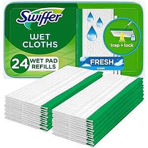 Select Accounts: 24-Count Swiffer Sweeper Wet Mopping Cloths (Open Window Fresh) $5.50 w/ Subscribe & Save & More