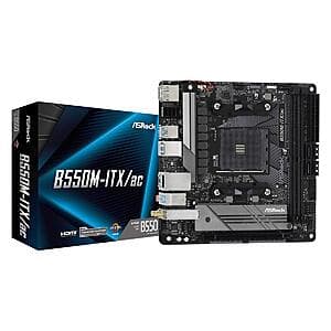 ASRock B550M-ITX/AC AMD AM4 Mini ITX Motherboard $90 + Free S&H