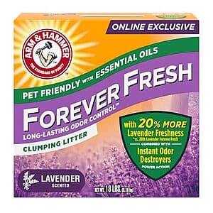 18-lbs Arm & Hammer Forever Fresh Clumping Cat Litter (Lavender) $6.65 w/ Subscribe & Save