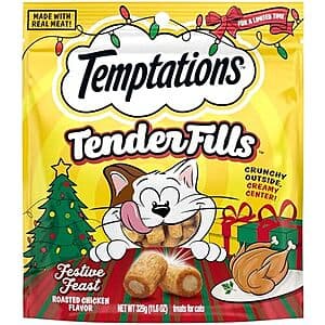 11.6oz Temptations Tender Fills Crunchy / Soft Cat Treats (Festive Feast Chicken) $4.50