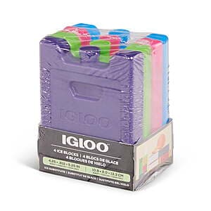 4-Color Multi Color Igloo MaxCold Small Ice Freeze Blocks $3.95