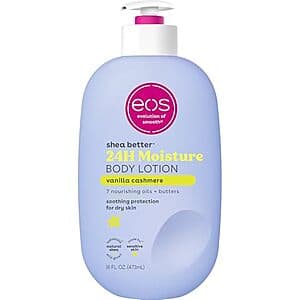16-Oz eos Shea Better Body Lotion (Vanilla Cashmere) $6 w/ Subscribe & Save
