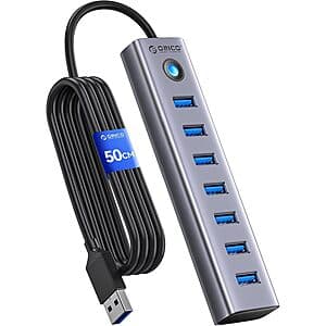 ORICO 7-Port USB 3.0 5Gbps Extender Splitter Hub w/ 1.64' Cable $9.90 & More