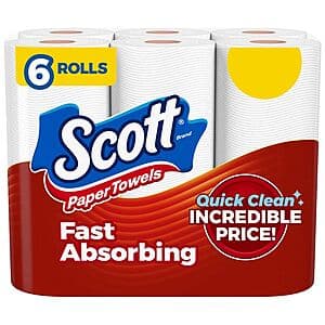 12x Rolls Scott Paper Towels + 24x Rolls Scott Comfort+ Toilet Paper + $2 WG Cash $11 + Store Pickup