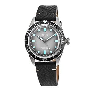 40mm Oris Men's Divers Sixty-Five Grey Dial Automatic Watch w/ Leather Strap $995 + Free Shipping