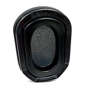 Walker's Gel Ear Pad Replacement Cushions showing gel-filled nylon construction for earmuff compatibility.