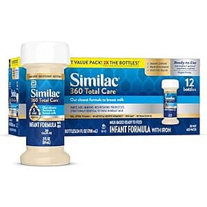 12-Pack 2-Oz Similac 360 Total Care Ready-to-Feed Baby Formula $7 & More w/ Subscribe & Save