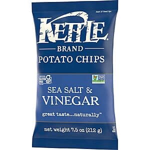 7.5oz. Kettle Brand Sea Salt & Vinegar Kettle Potato Chips $2.50 w/ S&S