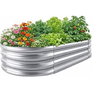 Eclaron Galvanized Raised Garden Bed (4' x 2' x 1') $18
