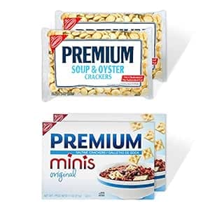 Premium Crackers 2-Pack 11-Oz Mini Saltine Crackers + 2-Pack 9-Oz Soup & Oyster Crackers $8.35 w/ Subscribe & Save