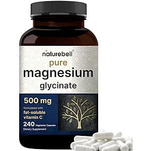Select Accounts: 240-Count NatureBell Magnesium Glycinate 500mg Capsules $11.15 w/ Subscribe & Save