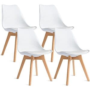 4-Ct CangLong Dining Chairs Mid Century Modern Dining Chair (White) $90 + Free S&H