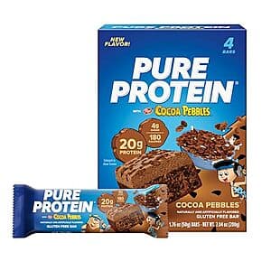Prime Members: 4-Ct 1.76-oz Pure Protein Cocoa Pebbles Protein Bars $3.35 w/ S&S + Free S&H