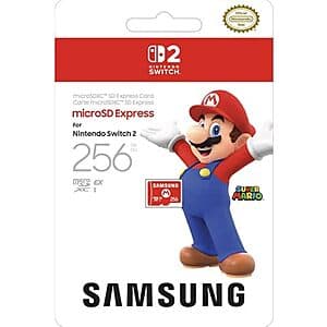 256GB Samsung microSD Express Card for Nintendo Switch 2 $39 + Free S&H