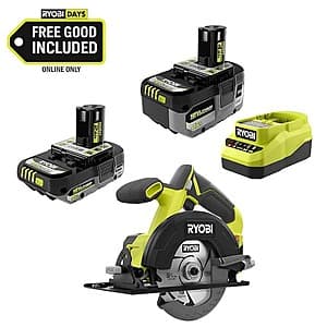 RYOBI ONE+ 18V 5-1/2" Circular Saw Kit w/ 4 Ah Battery, 2 Ah Battery & Charger $99 + Free S&H