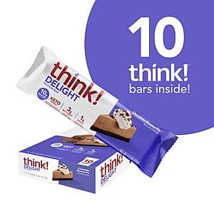 Select Accts: 10-Ct 1.2-Oz think! Delight Keto Protein Bars (Chocolate Mousse Pie) $12.50 w/ Subscribe & Save