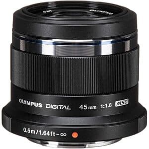 Olympus M.Zuiko Digital 45mm f/1.8 Micro Four Thirds Lens (Black or Silver) $280 + Free S/H