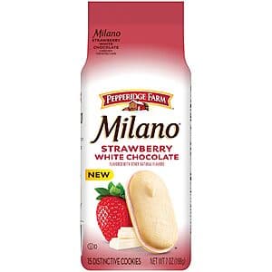 7-Oz Pepperidge Farm Milano Cookies (White Chocolate: Strawberry or Lemon) $3.50