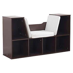 6-Shelf Kidkraft Wooden Bookcase w/ Cushioned Reading Nook (Espresso) $56.55 + Free Shipping