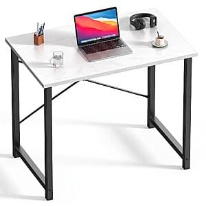 32" DUMOS Compact Writing/Computer Desk (White) $20