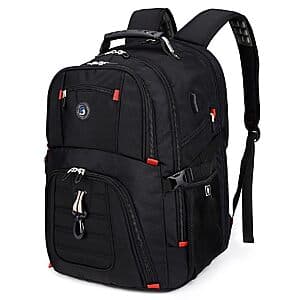 Prime Members: 50-Liter SHRRADOO Travel Backpack w/ 17" Laptop Slot (Black) $25.40 + Free Shipping